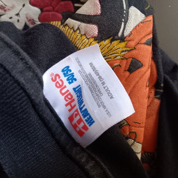 Vintage Medium Halloween T-Shirt Scarecrow & Pumpkins Cottage Grammy - Picture 4 of 4